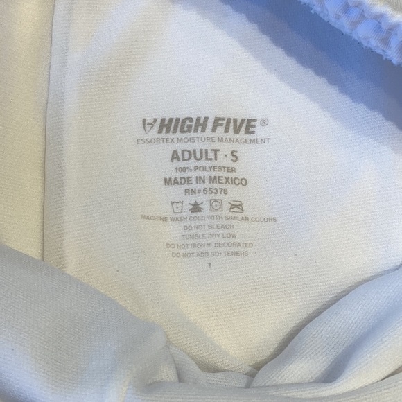 Mens High Five White Moisture Wicking Lightweight Soccer Sport Shorts drawstring - Picture 4 of 9